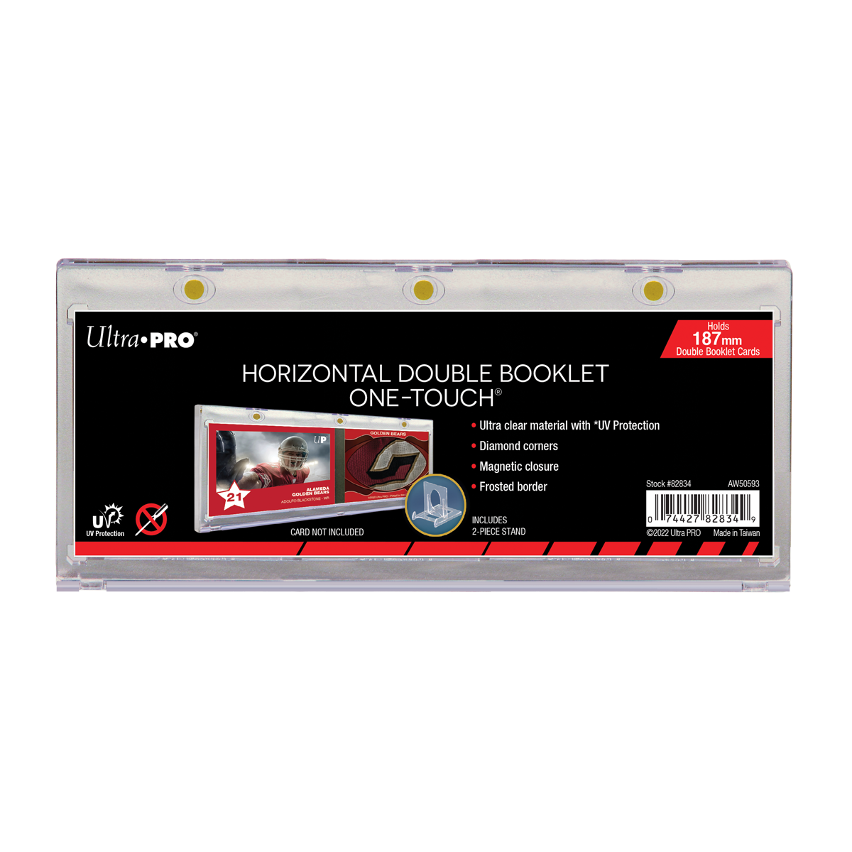 187mm Double Booklet Card UV ONE-TOUCH® Magnetic Holder