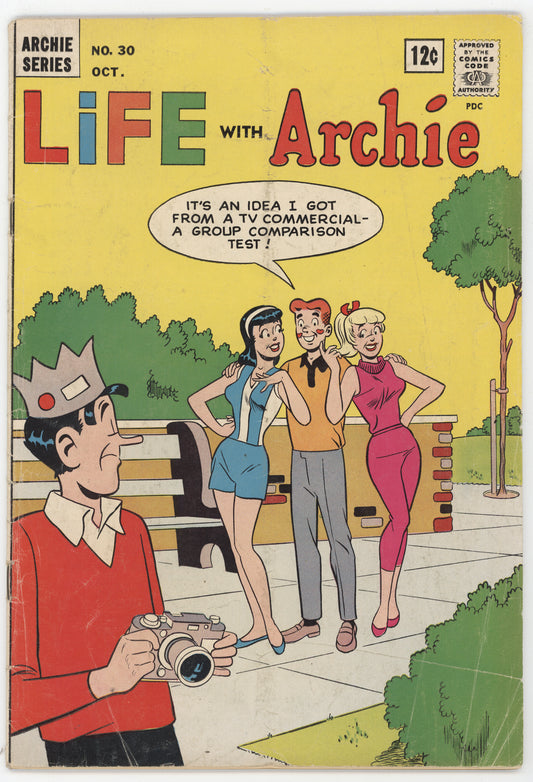 Life With Archie 30 Archie 1964 VG Betty Veronica Swimsuit Bikini Story GGA Hawaii