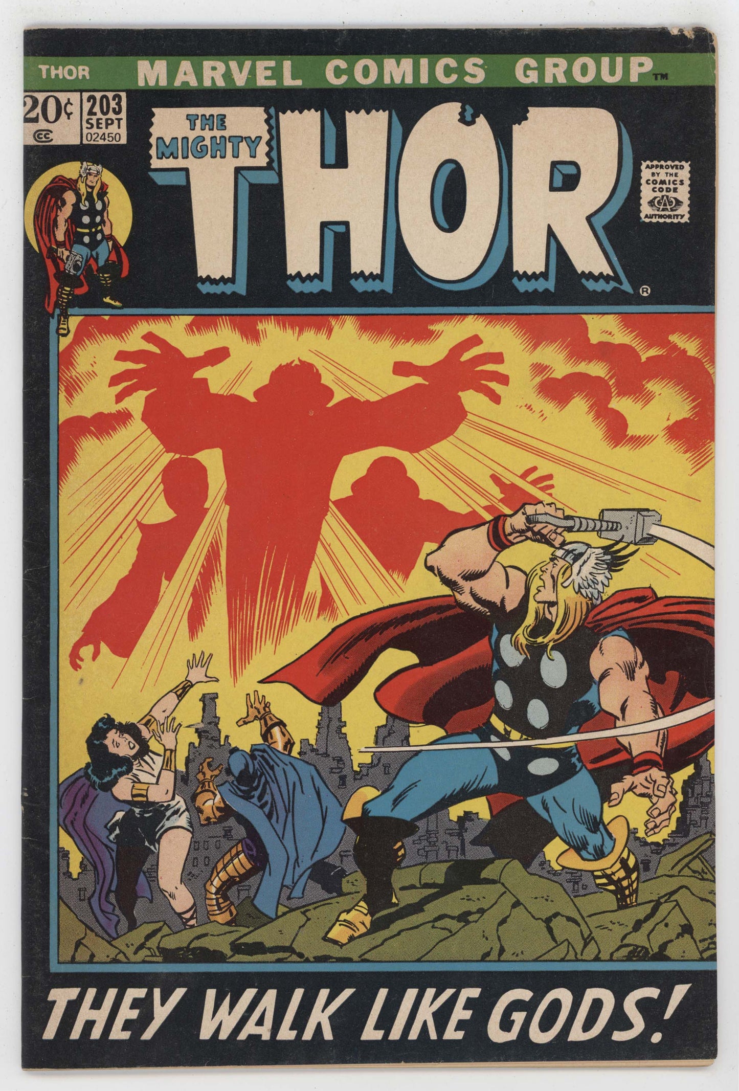 Mighty Thor 203 Marvel 1972 VG FN Ego-Prime John Buscema Gerry Conway