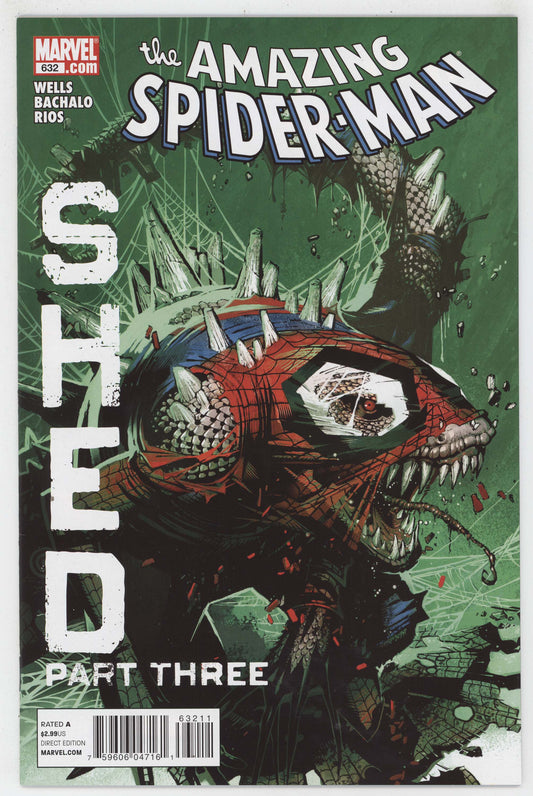 Amazing Spider-Man 632 A Marvel 2010 NM Chris Bachalo Zeb Wells Gauntlet Lizard