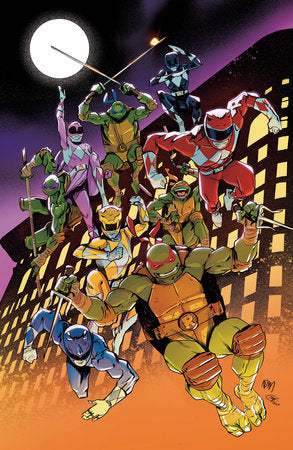 Mighty Morphin Power Rangers Teenage Mutant Ninja Turtles Iii #3 H 1:100 Virgin Foil Adam Gorham (11/19/2025) Boom