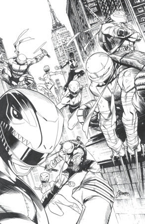Mighty Morphin Power Rangers Teenage Mutant Ninja Turtles Iii #5 E 1:10 Virgin Inks Zonno (03/18/2026) Boom - Golden Apple Comics