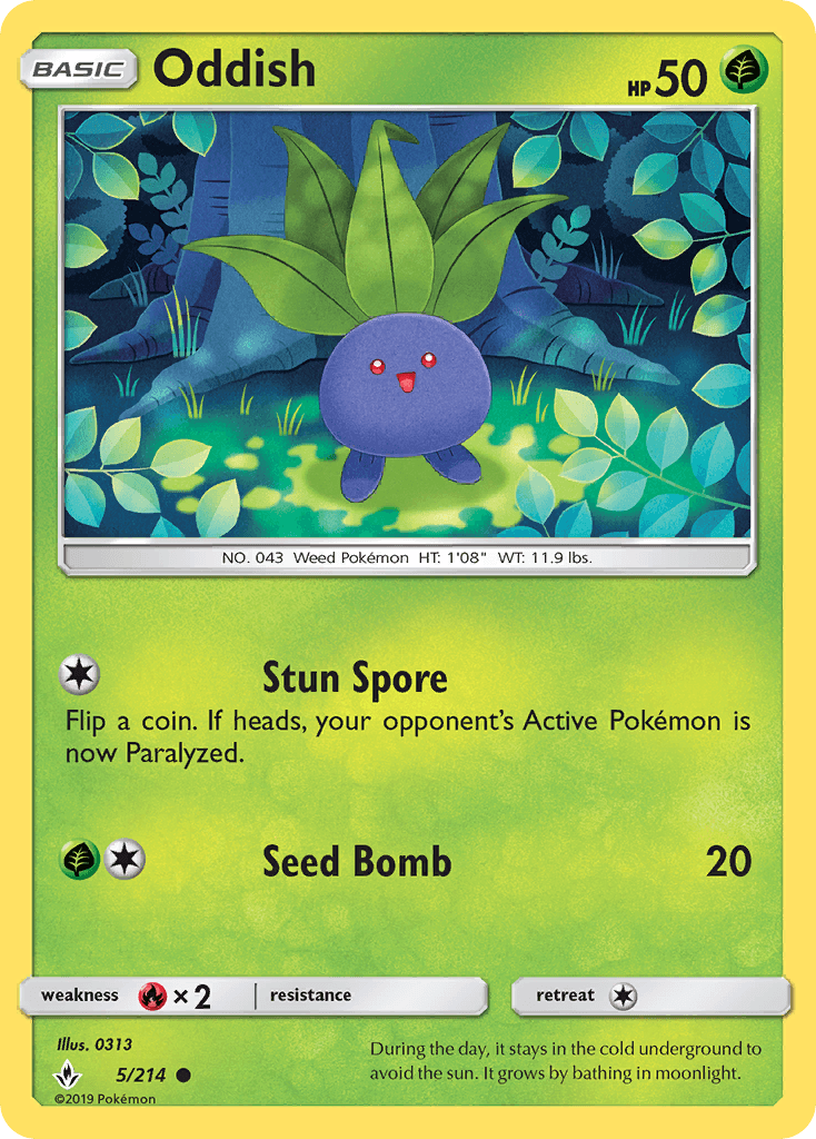 Oddish (5/214) [Sun & Moon: Unbroken Bonds]
