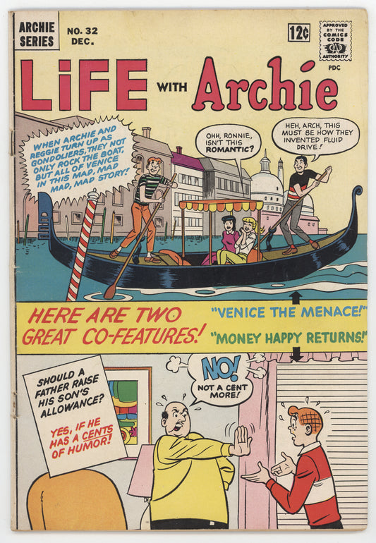 Life With Archie 32 Archie 1964 VG FN Betty Veronica Venice The Menace Italy