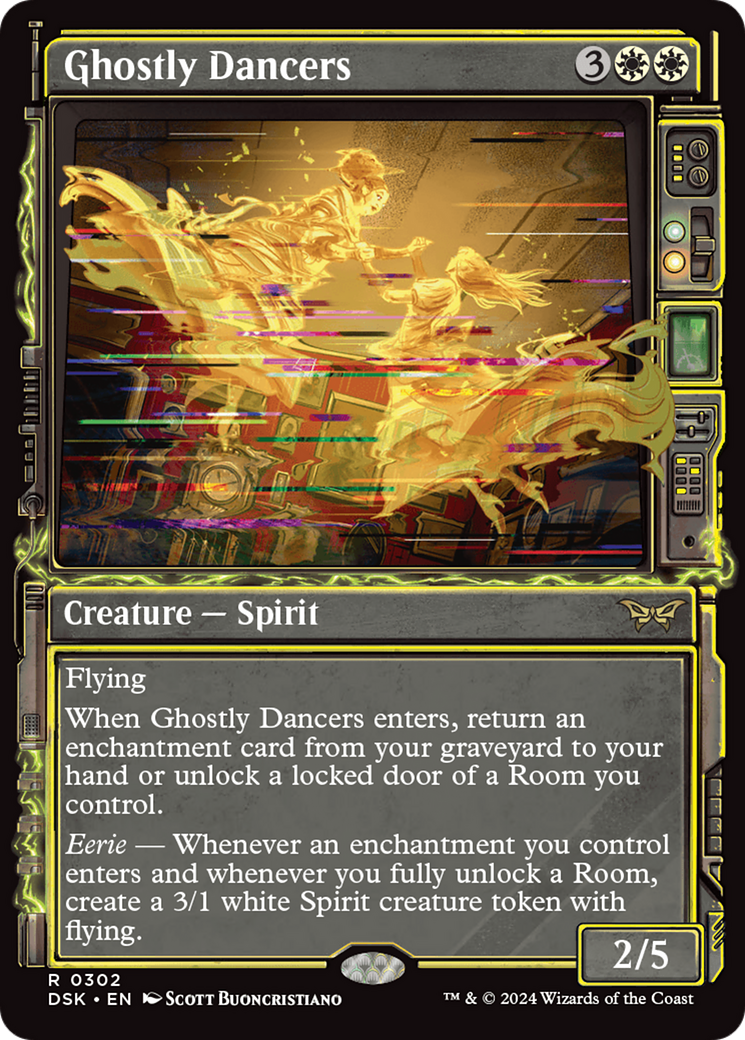 Ghostly Dancers (DSK-302) - Duskmourn: House of Horror: (Showcase)