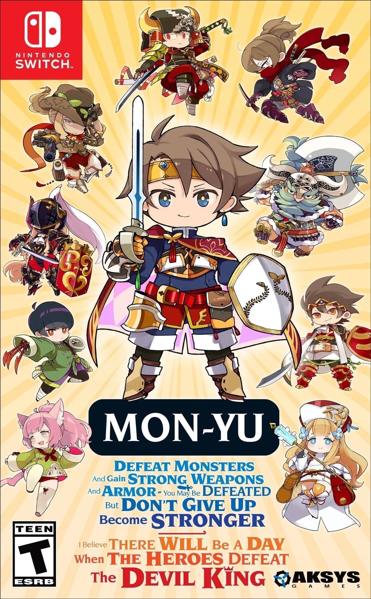 Mon-Yu: Defeat Monsters And Gain Strong Weapons And Armor. You May Be Defeated, But Don’t Give Up. Become Stronger. I Believe There Will Be A Day When The Heroes Defeat The Devil King (Nintendo Switch)