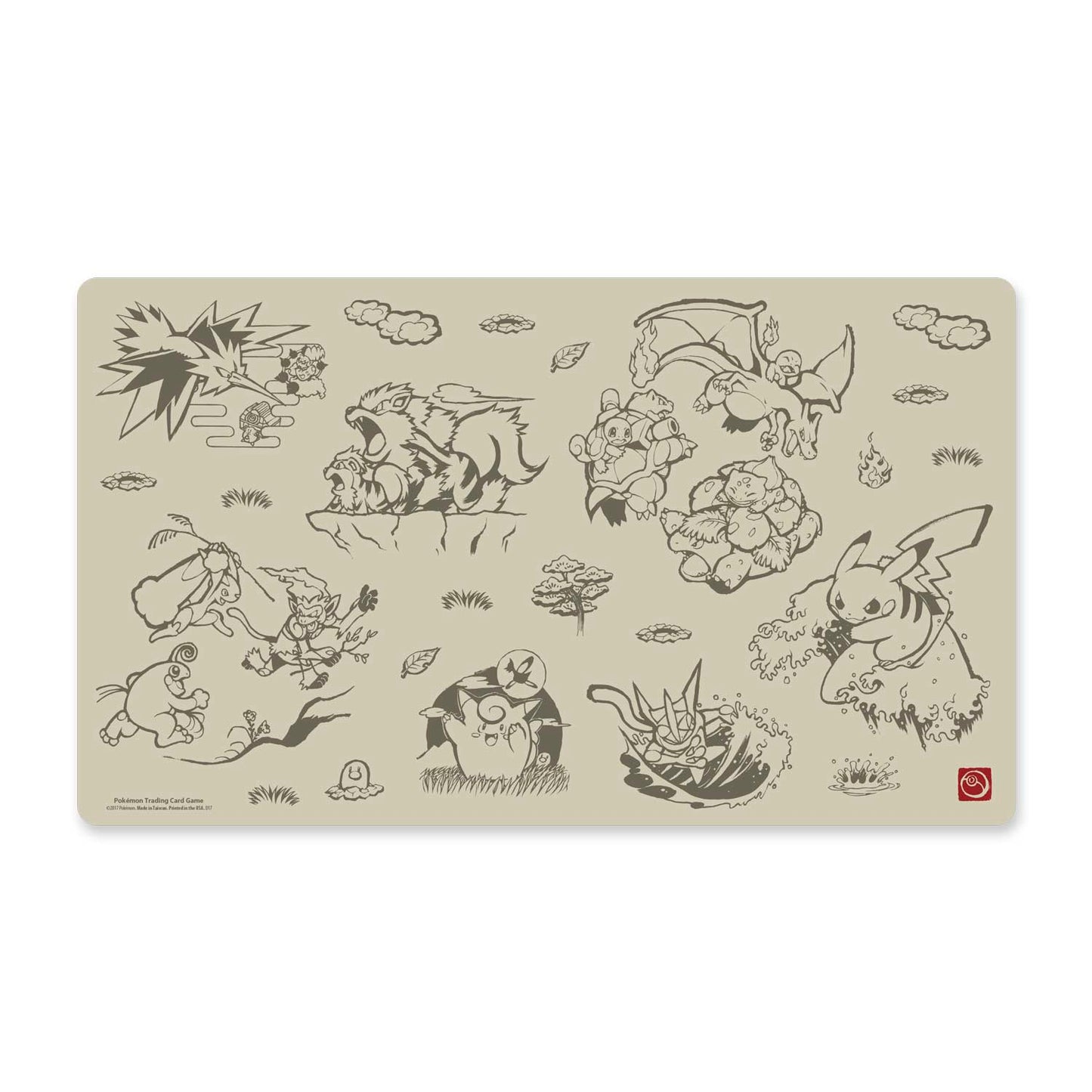 Playmat - Pikachu (Scroll Painting Style)