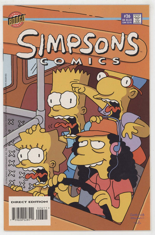 Simpons Comics 26 Bongo 1996 NM Bart Lisa Milhouse Otto