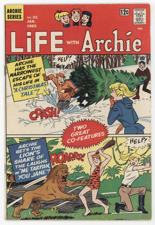 Life With Archie 33 Archie 1965 VG FN Betty Veronica Tarzan Bikini GGA Christmas Tree