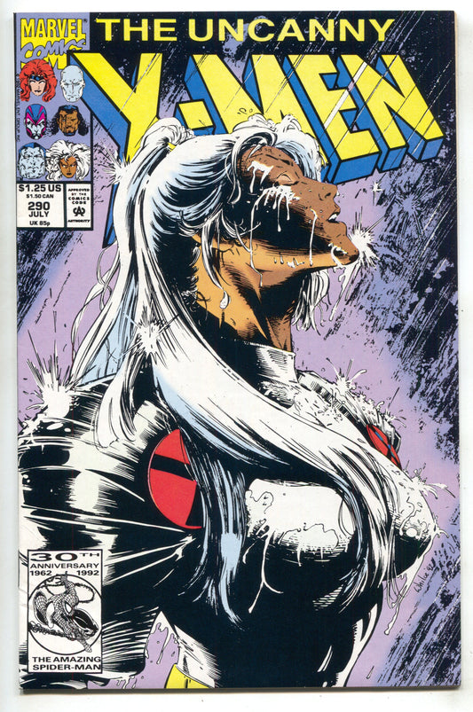 Uncanny X-Men 290 Marvel 1992 NM Storm GGA Pin-Up Jean Grey Colossus Bishop