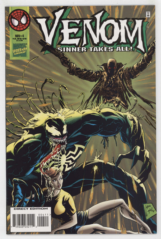 Venom Sinner Takes All 4 Marvel 1995 NM Larry Hama Sin Eater GGA Ann Weying