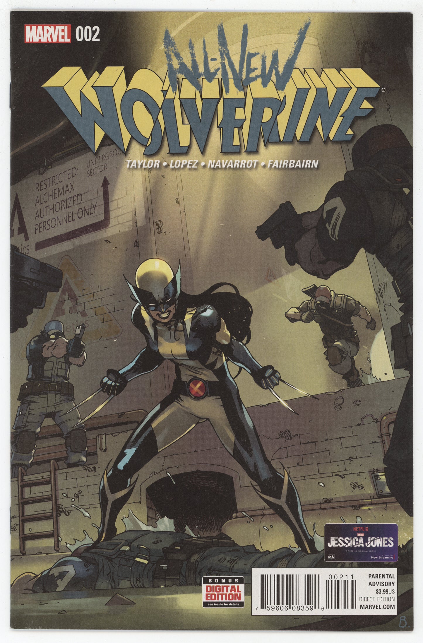 All New Wolverine 2 Marvel 2016 NM- 9.2 Bengal Tom Taylor Laura Kinney X-23 1st Honey Badger