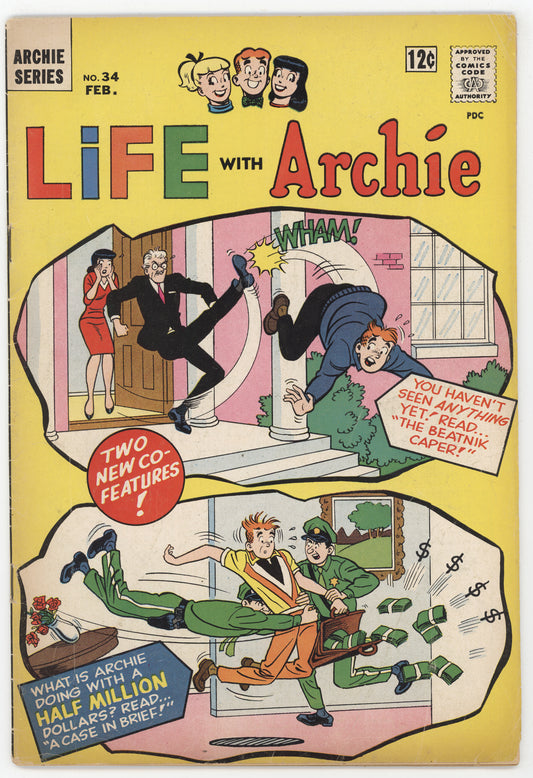 Life With Archie 34 Archie 1965 VG FN Betty Veronica Cash Money Dollar Bills