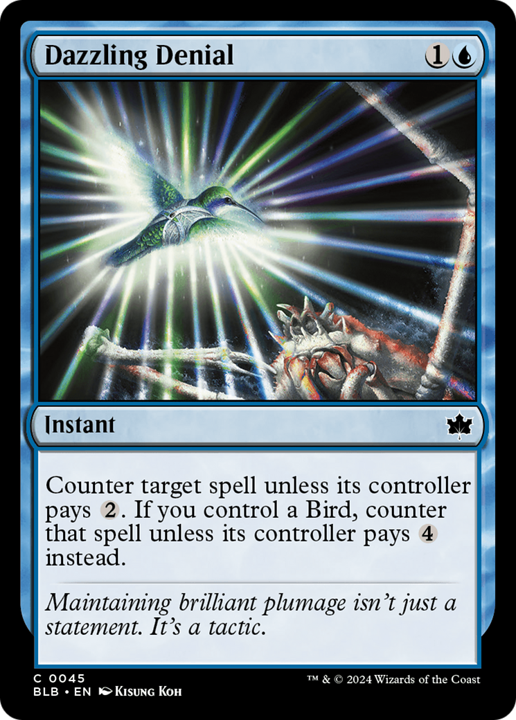Dazzling Denial (BLB-045) - Bloomburrow Foil