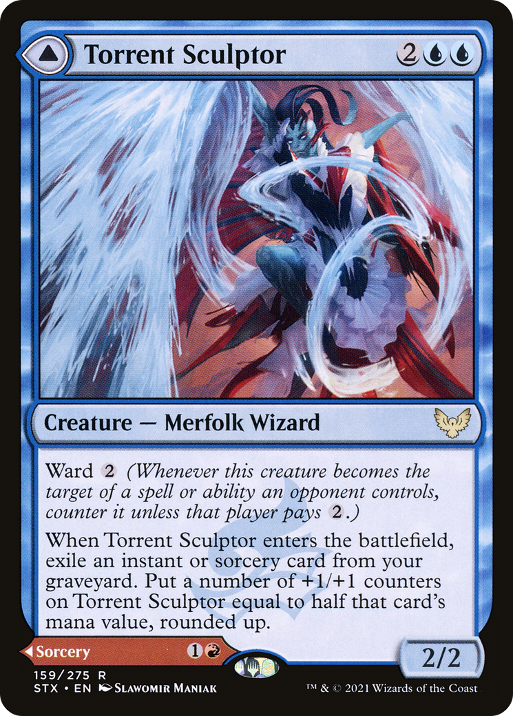 Torrent Sculptor // Flamethrower Sonata (STX-159) - Strixhaven: School of Mages
