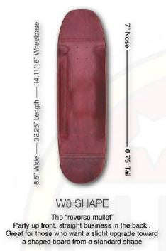 The Dark Slide "Mouse Blood" 90's Shovel Nose Shape Skateboard Deck