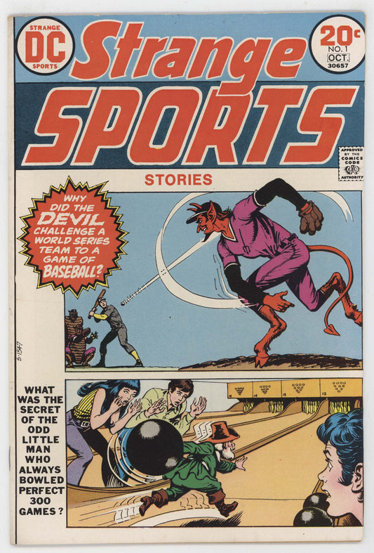 Strange Sports Stories 1 DC 1973 VF Nick Cardy Baseball Bowling Devil
