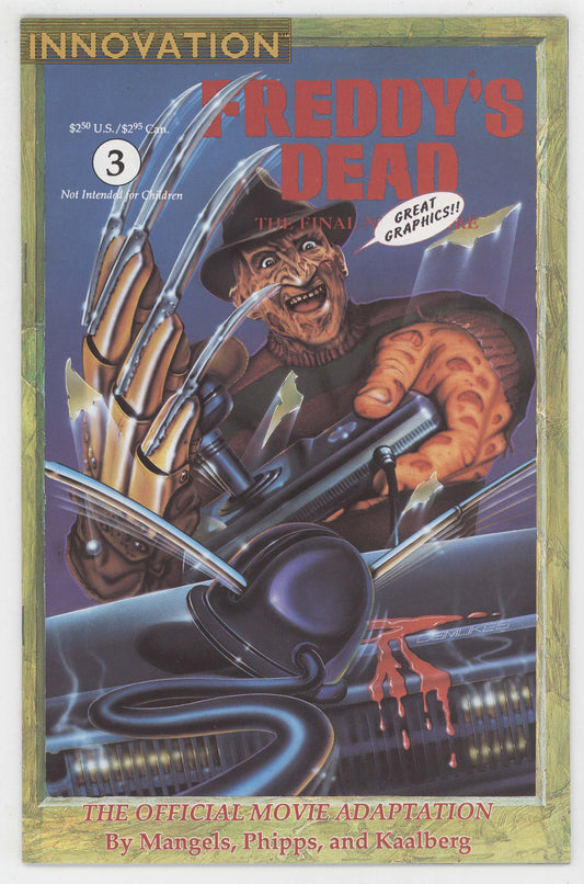 Freddys Dead Final Nightmare 3 Innovation 1991 NM- 9.2 Nightmare On Elm Street