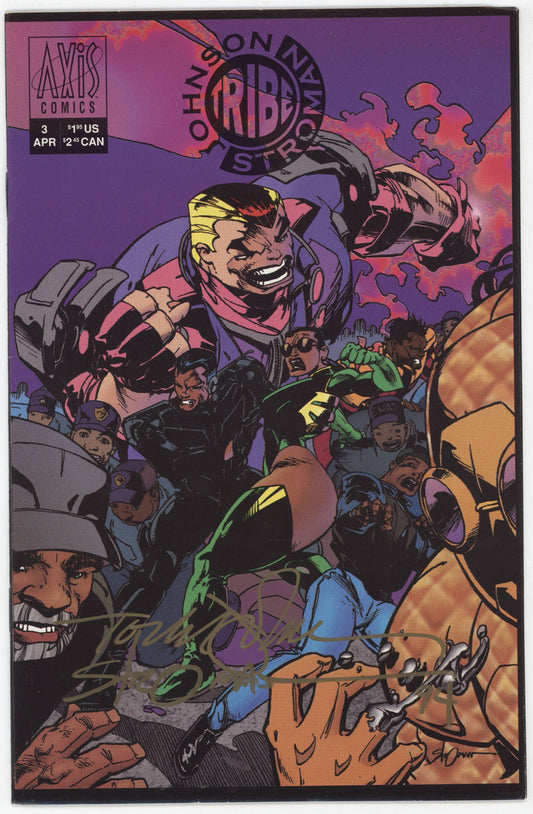 Tribe 3 Image 1993 NM- 9.2 Signed 3x Larry Stroman Todd Johnson Jim Callahan