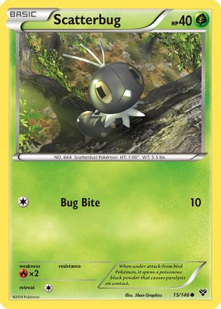 Scatterbug 015/146 - XY Base Set Reverse Holofoil