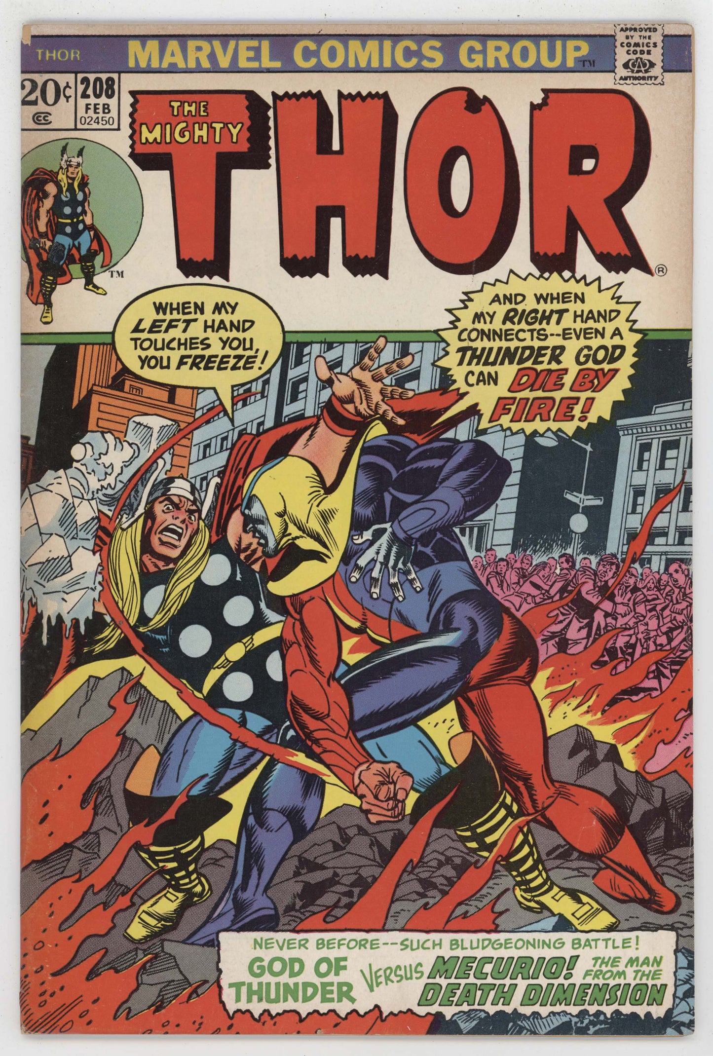 Mighty Thor 208 Marvel 1973 VG FN Gil Kane Gerry Conway