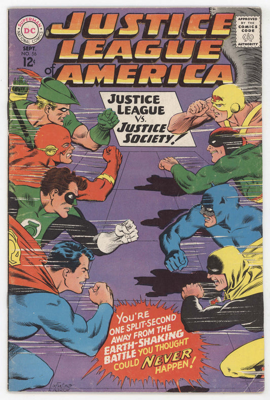 Justice League Of America 56 DC 1967 FN Batman Flash Green Lantern Arrow Hawkman