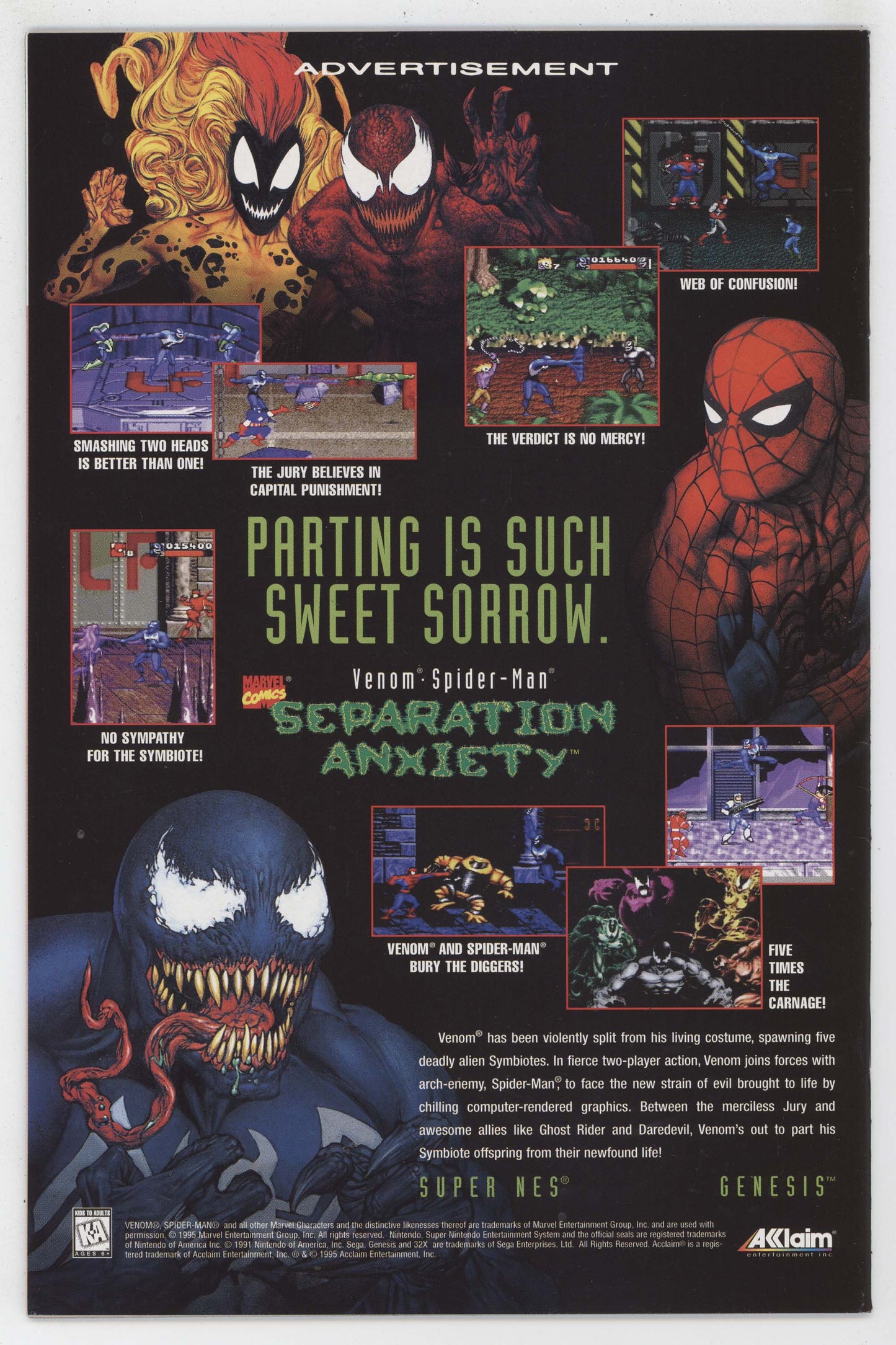 Venom Sinner Takes All 5 Marvel 1995 NM- 9.2 Larry Hama Sin Eater GGA Ann Weying
