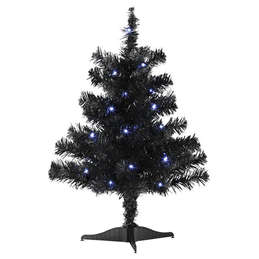 18" Mini Black Tree Pre-lit
