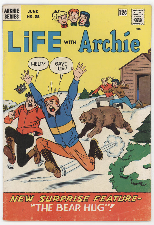 Life With Archie 38 Archie 1965 VG FN Bear Hug Betty Veronica Jughead Fur Coat