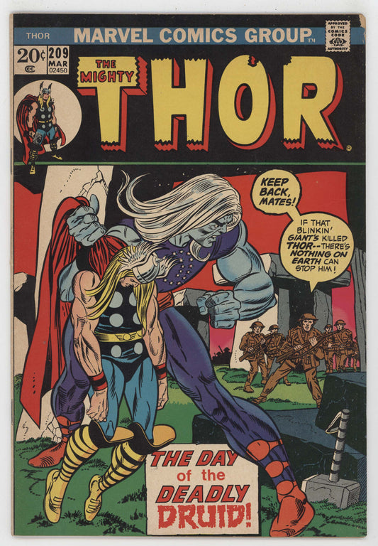 Mighty Thor 209 Marvel 1973 VG FN Demon Druid Gil Kane Gerry Conway