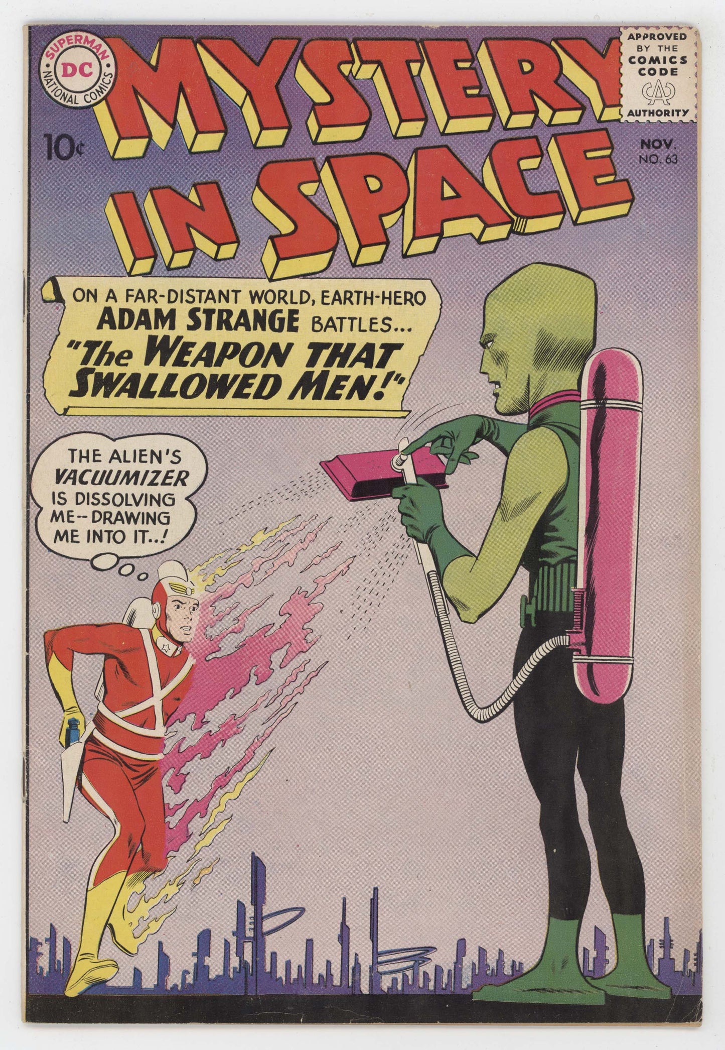 Mystery In Space 63 DC 1960 FN Carmine Infantino Adam Strange Alien Vacuum