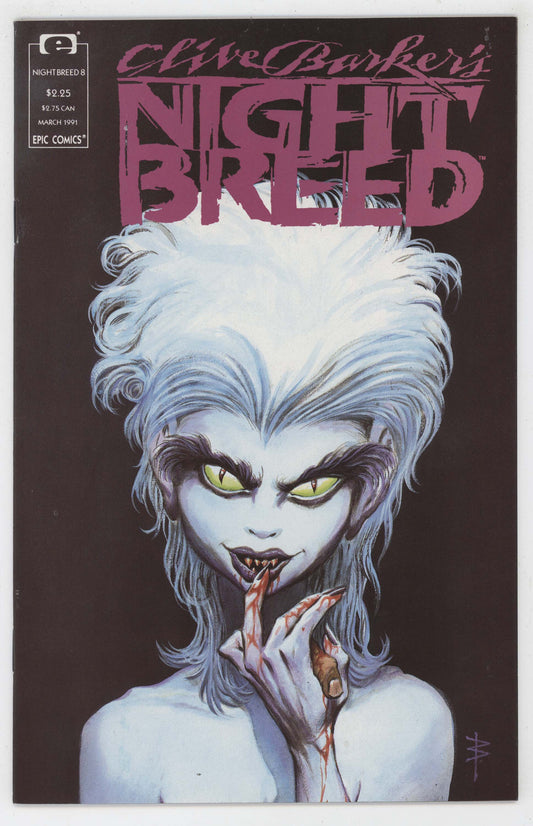 Nightbreed 8 Marvel Epic 1991 VF Clive Barker Horror Movie GGA