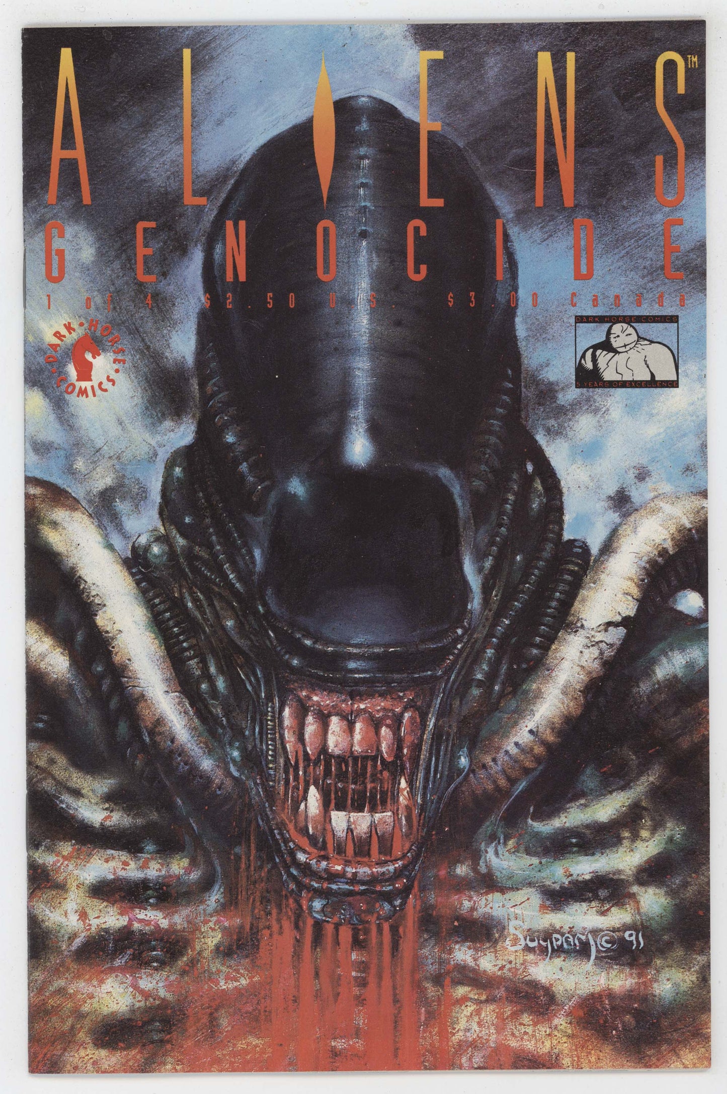 Aliens Genocide 1 Dark Horse 1991 NM+ 9.6 Arthur Suydam John Arcudi