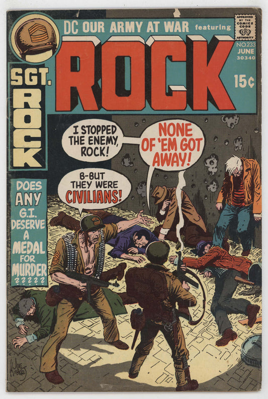 Our Army At War 233 DC 1971 FN Sgt Rock Joe Kubert