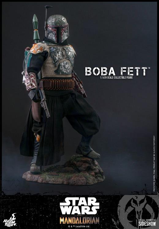 Star Wars Boba Fett Mandalorian Hot Toys 1:6 Action Figure Disney Sideshow NIB