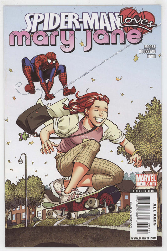 Spider-Man Loves Mary Jane 3 2008 NM Terry Moore GGA Skateboard