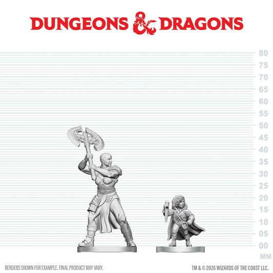 D&D: Nolzur's Marvelous Unpainted Miniatures - Goliath Barbarian & Halfling Rogue - Golden Apple Comics