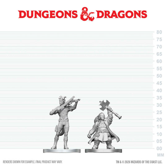 D&D: Nolzur's Marvelous Unpainted Miniatures - Tiefling Bard & Dwarf Cleric - Golden Apple Comics