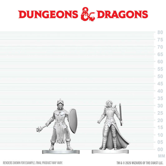 D&D: Nolzur's Marvelous Unpainted Miniatures - Black Gauntlet & Zhentilar Paladin of Bane - Golden Apple Comics