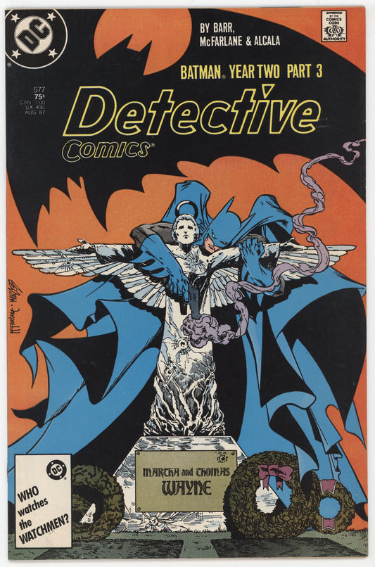 Batman Detective Comics 577 DC 1987 VF NM Todd McFarlane Graveyard Mike Barr Year Two 3
