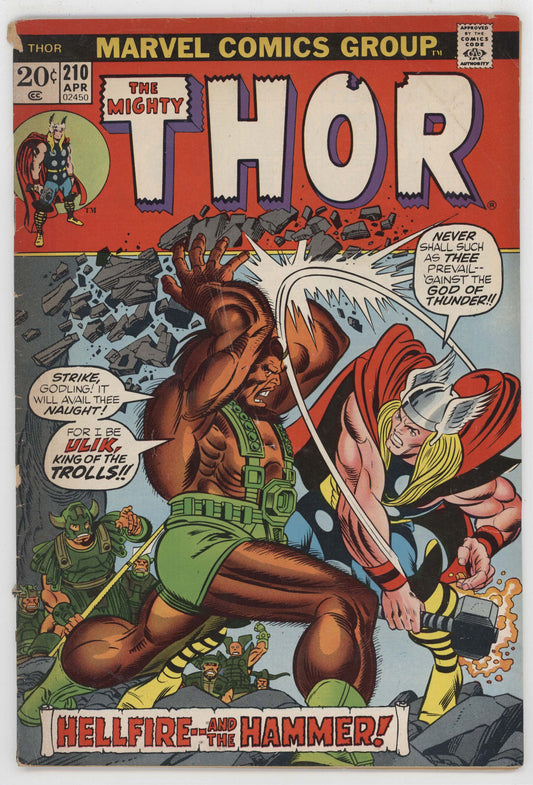 Mighty Thor 210 Marvel 1973 GD Ulik Gil Kane Gerry Conway