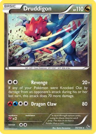Druddigon 070/106 - XY  Flashfire Holofoil