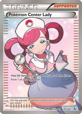 Pokemon Center Lady (Full Art) 105/106 - XY  Flashfire Holofoil