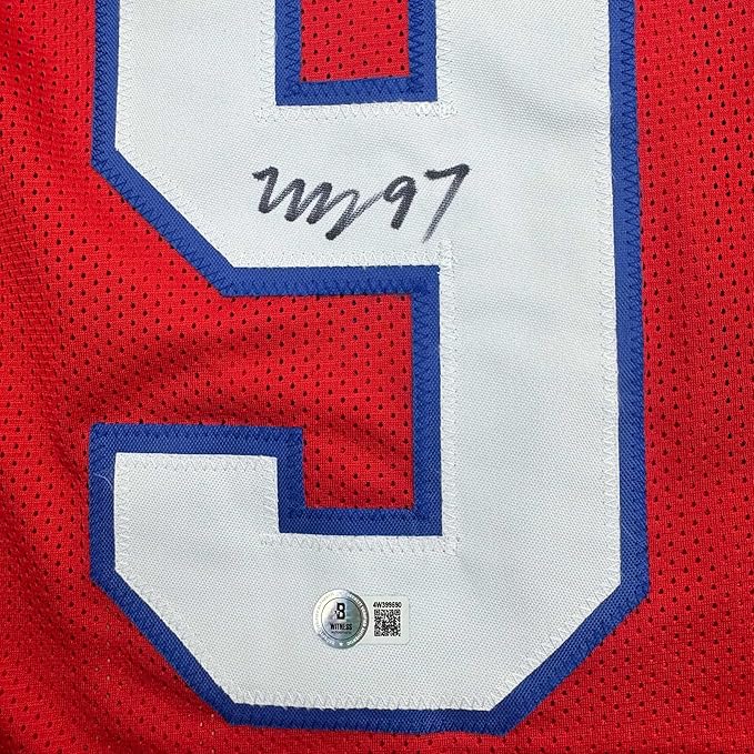 Framed Autographed/Signed Milton Williams 35x39 New England Red Football Jersey Beckett BAS COA - Golden Apple Comics