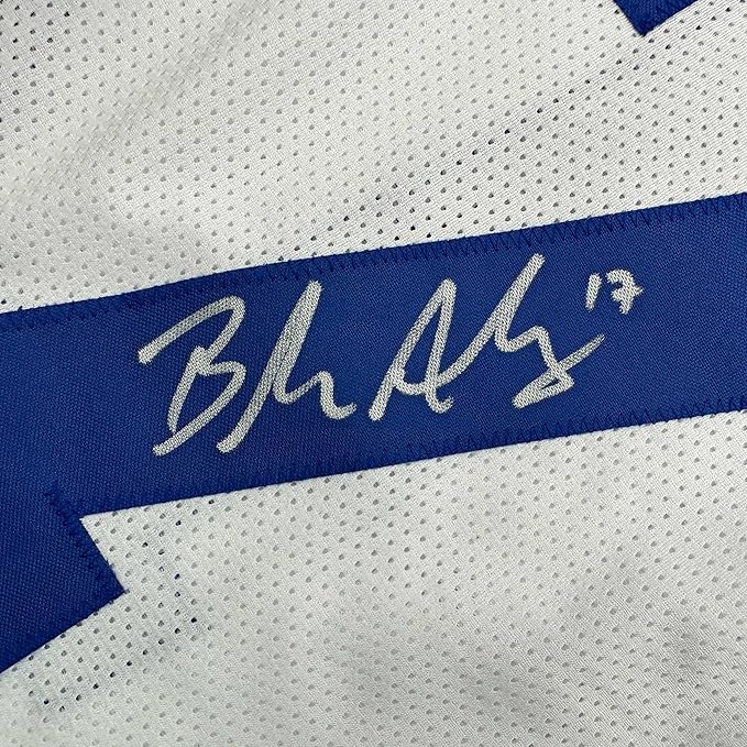 Framed Autographed/Signed Brandon Aubrey 35x39 Dallas White Football Jersey Beckett BAS COA - Golden Apple Comics