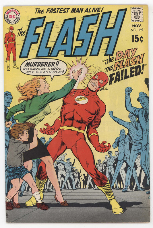 Flash 192 DC 1969 FN VF Murphy Anderson Batman Robin Face Slap Faceoff