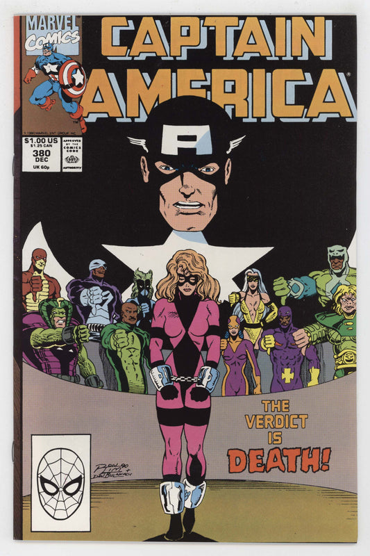 Captain America 380 Marvel 1990 NM- 9.2 Mark Bagley Dan Panosian