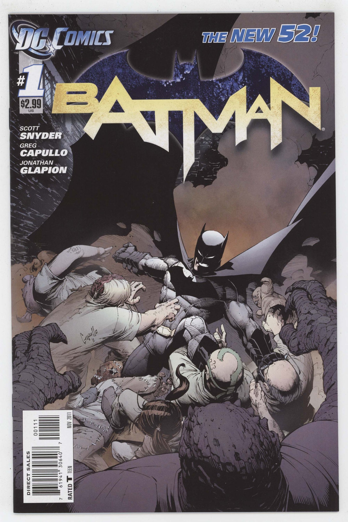 Batman 1 A DC 2011 NM- 9.2 New 52 1st Print Scott Snyder Greg Capullo Harper Row