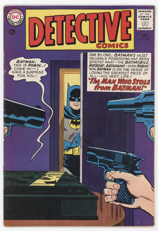 Batman Detective Comics 334 DC 1964 FN Carmine Infantino Robin Handgun Pistol