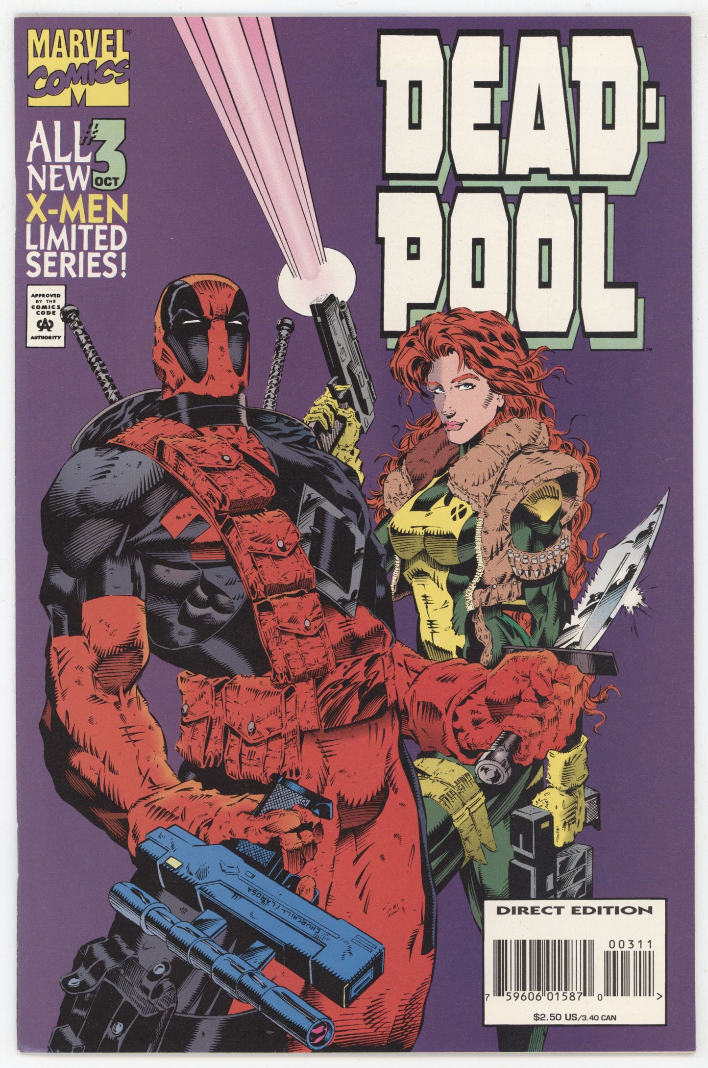 Deadpool 3 Marvel 1994 NM- 9.2 Ian Churchill Mark Waid Mini Series